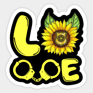 Sunflower Police Love Gift Funny Sticker